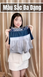 Combo 3-5 boxer nam Cotton lụa cao cấp mát lạnh siêu co giãn thấm hút kháng khuẩn thương hiệu Manino | MS 206