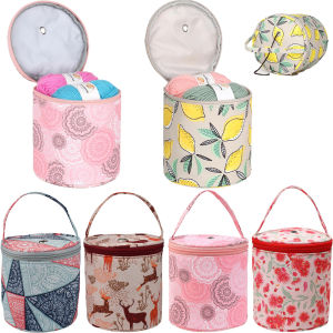 Small Yarn Bag With HolesPortable Knitted Wool Yarn Storage CaseCrochet Thread Sewing Accessories Perfect for TravelBeginner