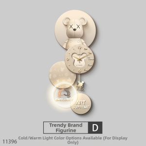 RUIBAHAO | Luxurious Violence Bear Shaped Decorative Clock