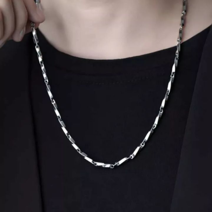 Stainless%20Steel%20Chain%20Necklace%20Tube%20Bamboo%20Punk%20Fashion%20Style%20Rantai%20Leher%20Lelaki%20Wanita%20%E4%B8%8D%E9%94%88%E9%92%A2%E9%A1%B9%E9%93%BE%20-%20Image%202