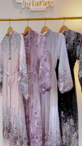 Midi Dress Vintage Ceruty Premium Full Puring - Lebaran 2025