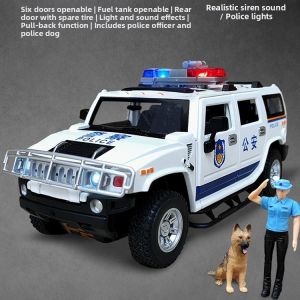 Large Alloy Realistic Police Car Toy
