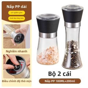 Bình Đựng Gia Vị Bột Inox Tay Quay