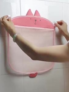 Waterproof Bath Toy Organizer Net Bag with Suction