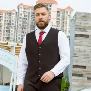 เสื้อกั๊กสูทไซส์ใหญ่สำหรับผู้ชาย ชุดแต่งงาน ชุดเจ้าสาว ลำลอง แฟชั่น ฤดูใบไม้ผลิ ฤดูร้อน ฤดูใบไม้ร่วง ฤดูหนาว เสื้อกั๊กสีพื้น ปกติ