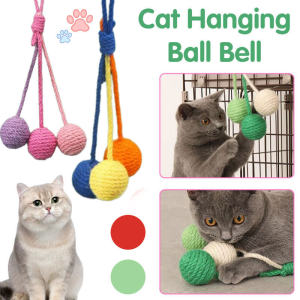 Cat Toy Pet Hanging Sisal Ball Cat Scratch Ball Durable and Bite Resistant Pet Interactive Toy
