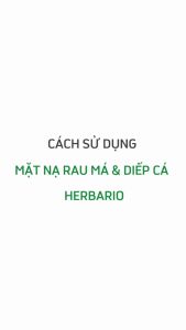 Mặt nạ Rau Má & Diếp Cá giảm dầu mụn Herbario 30ml thuần chay
