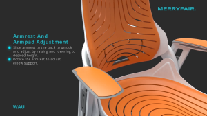 Merryfair WAU Network Mesh Ergonomic Chair for Back Pain – Adjustable Lumbar 3D Armrest Premium Office Chair Malaysia