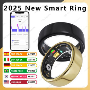 2025 New Smat Ring Sleep Heart Rate Blood Oxygen Monitoring Rings Multi Sport Modes Ring IP68 Waterproof Smart Ring Men Women