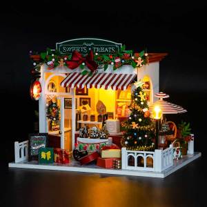 DIY Wooden Doll House 3D Puzzle Handmade Assembly Model Building Room Bedroom Dollhouse Toys For Birthday Christmas Xmas Gifts