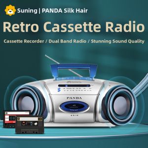 Panda | Panda 6311E Vintage Tape Recorder Old Style 80s Recording Radio Multifunctional Player Portable Audio Visual Appliances