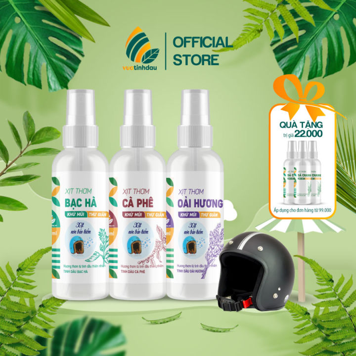 Chai Xịt Thơm Khử Mùi Mũ Nón Bảo Hiểm 100ml/500ml VUATINHDAU Chai Xịt ...