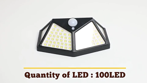 100x LED Outdoor Solar Wall Light Motion Sensor Night Lighting Solar Charge Down Lights Patio Lights