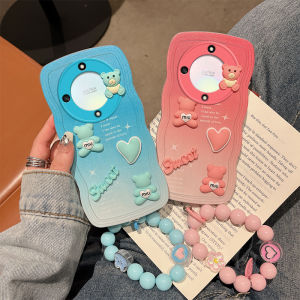 New Casing Honor X9a X9 Honor 70 5G Special Offer Hot Deals Cubic Bear Doll Phone Case with Bracelet Lens Protection Shockproof Soft Cover 2023