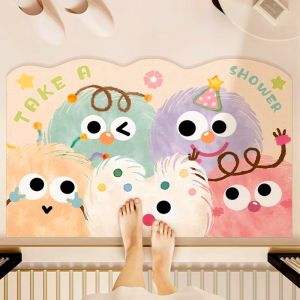 Hoạt hình phòng tắm thảm lót sàn thấm nước chống bụi bẩn cửa phòng tắm nhanh chóng làm khô thảm lót sàn thảm chống trượt vệ sinh