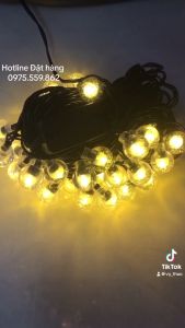 Dây đèn led chớp nháy dài 10M  kiểu bi bọt sáng nhiều màu/vàng ấm trang trí ngoài trời