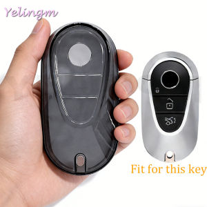 Transparent TPU Car Key Case Cover For Mercedes Benz C E S Class GLC W206 W223 W214 E300 C260 C300 S450 S500 S400 Accessories