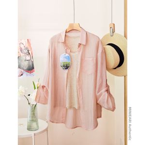 XIAOER | Linen Hemp Blend Long Sleeve Collar Shirt