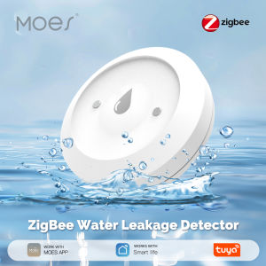 ‌MOES Tuya ZigBee Water Leak Sensor - Smart Flood Detector APP Alerts Remote Monitoring for Home Pipe Protection‌