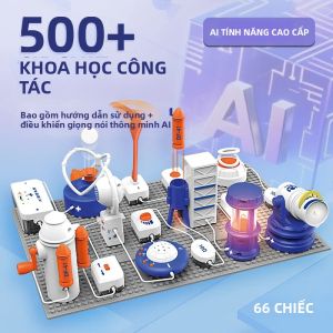 Bộ Thí Nghiệm Khoa Học Cho Trẻ Em Khối Xây Dựng Điện Tử Mạch Điện Tử Lắp Ráp Đồ Chơi Giáo Dục Cho Trẻ Em Quà Tặng