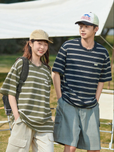 Wood soon | Japanese Style Stripe Summer Fashion Casual Loose T-Shirts