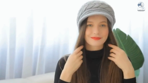 ArietesCare Elegant Knit Wool Visor Hat for Women - Winter Warm Cozy Cap in Solid Colors