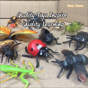 Insect Toy Bee Lady Bird Beetle Cicada Mantis Butterfly Educational Toys for Kids Serangga Mainan Kanak Kanak 昆蟲玩具