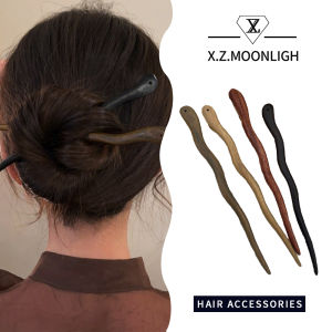 X.Z.MOONLIGH New Chinese Style Sandalwood Hairpin Headwear