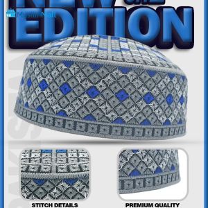 Peci Pakistani Full Bordir Premium Motif Diamond Dengan Desain Argyle High Quality Product The Kufi