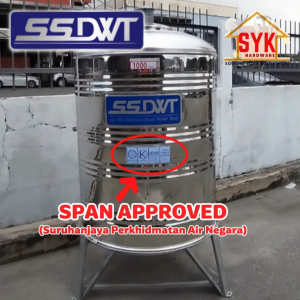 SYK DWT Water Tank SUS304 Stainless Steel Water Tank Tangki Air Rumah Tangki Air Stainless Steel