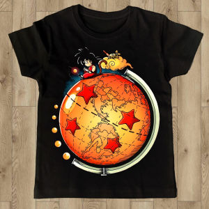 Bandai | Hot Selling Fashion Dragon Ball Sun Wukong Summer Mens T-shirt Japanese Anime Adult Friends Wear Short Sleeves Together
