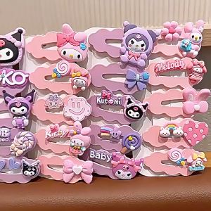 Jepit Rambut Karakter Kuromi Anak Set isi 5 pcs Hairclip Korea Hiasan Rambut Lucu HS JPT12