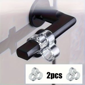 Window Door Handle Anti-collision Cushion Protective Sleeve Transparent Anti-collision Ring Door Suction Punch-free Door Stopper