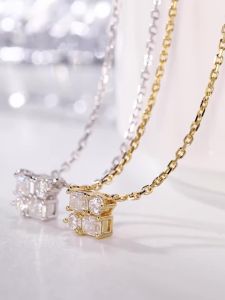 APIR Sparkling Moissanite Necklace 925 Sterling Silver for Women Birthday Anniversary Jewelry Gifts VVS1 Lab Diamond Necklaces