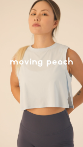 Moving Peach Women Sleeveless Top Cropped Silhouette Loose Breathable Cover With Side Split Design Yoga Pilates Daily wear BVR(new)