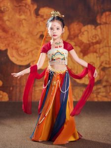 เด็ก Kuka Guga เครื่องแต่งกายสําหรับสาวเต้นรําชุดผ้าชีฟองสไตล์แห่งชาติสําหรับคลาสสิกเต้นรํา