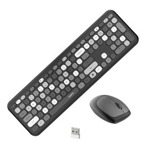MOFii Wireless Connection Mixed Color Keycaps black-grey 666 Wireless Keyboard and Mouse Set