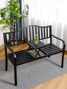 FENGZHAOHUANG | Outdoor Iron Backrest Bench