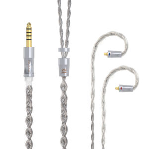 KBEAR Chord 6N Graphene+4N OFC Silver-plated Mixedly Braided Upgrade Cable With MMCX/2Pin Connector Earphone Wire Accessory KS1