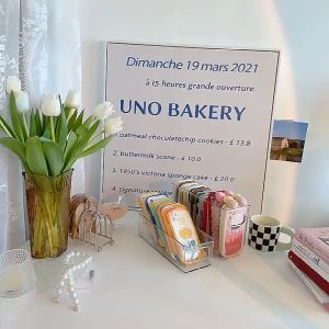 【PLAYFUL】 Sundries Office Storage Box Desk Plastic Transparent Storage Box Portable Vanity Organizer