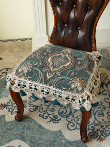 2025 New European Style Non-Slip Dining Chair Cushion Luxury Sensation Home Use Table Chairs Seat Pad Plant Floral Design