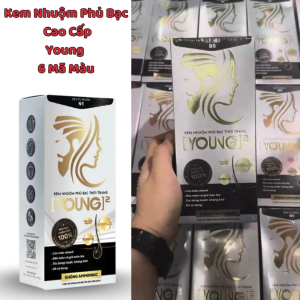 Kem Nhuộm Phủ Bạc Young Thời Trang Cao Cấp Lên Màu Chuẩn Tự Nhiên  Màu bền đẹp theo thời gian.