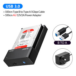 ORICO Lay-Flat HDD Docking Station SATA to USB 3.0 External Hard Drive Docking Station for 2.5/3.5inch HDD SSD Support UAS