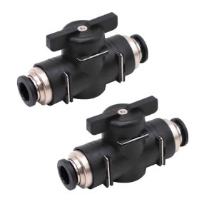 2PCS  BUC 4/6/8/10/12/14/16mm Pneumatic Push In Quick Joint Connector Hand Valve To Turn Switch Manual Ball Current Limiting