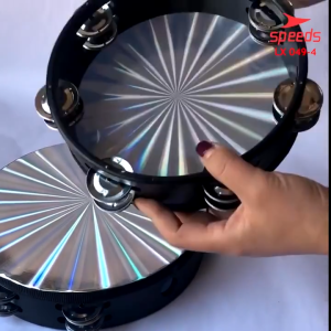SPEEDS Alat Musik Tamborin Tambourine Hologram Plastik Kecrekan Tambourine Tamborine 049-4