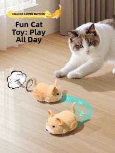 VOA | Electronic Interactive Cat Toy Rod Entertaining Mice Simulation Durable Wear-resistant