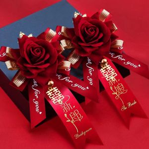 MONLEYTA | Wedding Boutonnieres And Bridesmaid Lapel Flowers Chinese Style Groomsmen And Bridegroom Wedding Celebration Full Set Family Parents