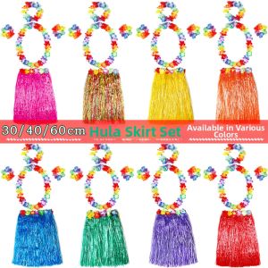 SHENGQUAN | Party and Dance Performance Grass Skirt Set