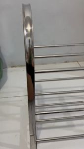 HATAYASHOP - Rak Sepatu dan Sendal Stainless Steel 34 dan 5 Susun Tempat Untuk Alas Kaki Bahan Kuat