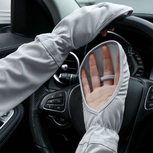 SEAMETAL 1 Pair Sun Protection Ice Silk Sleeve Gloves Summer Outdoor Blocks UV Ice Sleeves Breathable Cooling Sleeve Gloves